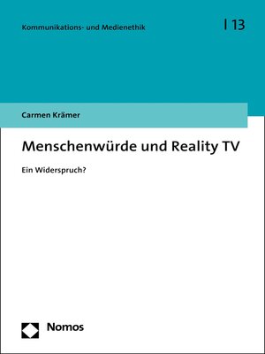 cover image of Menschenwürde und Reality TV